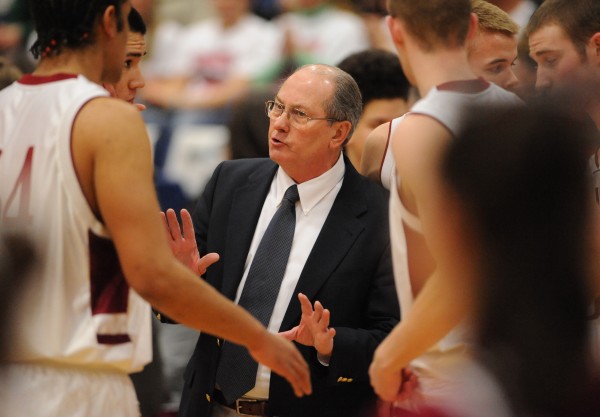 Bangor High School boys head basketball coach Roger Reed works with his Rams during the Class A boys basketball final at the Augusta Civic Center in February 2008. Bangor High School boys head basketball coach Roger Reed works with his Rams during the Class A boys basketball final at the Augusta Civic Center in February 2008.