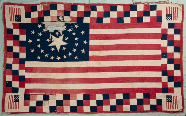 In early summer 1864, Belfast women made a flag bed quilt and shipped it to a Washington, D.C. mili-tary hospital. Written in ink on the quilt were the women’s names and phrases and puns relating to the Civil War. The quilt vanished until turning up in a Montana closet earlier this year; the Belfast Historical Society received the quilt on March 11, 2011, almost 147 years after it left Belfast. In early summer 1864, Belfast women made a flag bed quilt and shipped it to a Washington, D.C. mili-tary hospital. Written in ink on the quilt were the women’s names and phrases and puns relating to the Civil War. The quilt vanished until turning up in a Montana closet earlier this year; the Belfast Historical Society received the quilt on March 11, 2011, almost 147 years after it left Belfast.