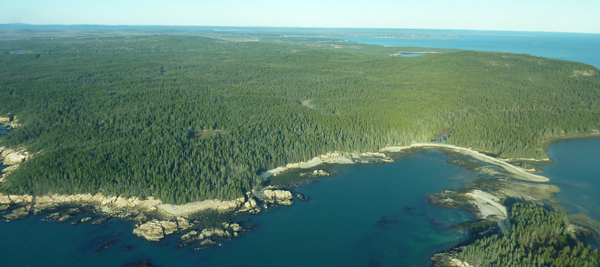 Aerial view of Winter Harbor property. Aerial view of Winter Harbor property.