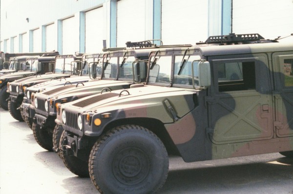 Humvees, tanks, trucks, communications equipment, mobile kitchen units and even field laundries have been transported to the Loring Commerce Center in Limestone for repair by local mechanics and auto body experts at the Maine Military Authority, which employs between 150 and 200 people. Humvees, tanks, trucks, communications equipment, mobile kitchen units and even field laundries have been transported to the Loring Commerce Center in Limestone for repair by local mechanics and auto body experts at the Maine Military Authority, which employs between 150 and 200 people.