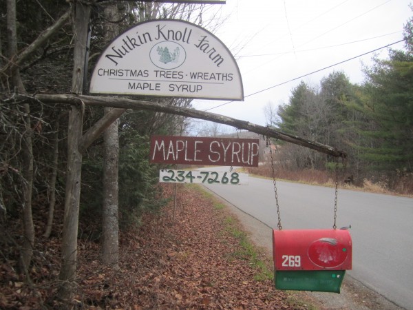 The entrance to Nutkin Knoll Christmas Tree and Maple Sugaring Farm on Chapman Road in Newburgh.
The entrance to Nutkin Knoll Christmas Tree and Maple Sugaring Farm on Chapman Road in Newburgh.