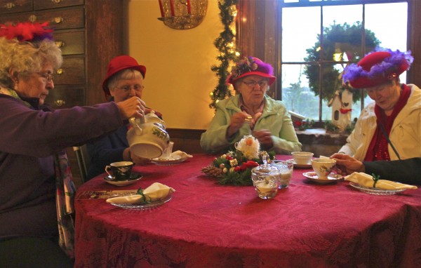 Sharon Wing of Newport (from left), Marilyn Warden of Newport, Rhoda Smith of Brooks and Polly Michaud of Newport enjoy high tea at Woodlawn Museum in Ellsworth on Wednesday, Dec. 7, 2011. Sharon Wing of Newport (from left), Marilyn Warden of Newport, Rhoda Smith of Brooks and Polly Michaud of Newport enjoy high tea at Woodlawn Museum in Ellsworth on Wednesday, Dec. 7, 2011.