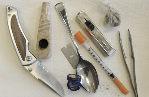 These pocket knives, razors, switch blades, bath salts, marijuana, and other drug paraphernalia are a small sampling of the contraband confiscated by court security officials at Penobscot Judicial Center, photographed Thursday, Jan. 19, 2012. These pocket knives, razors, switch blades, bath salts, marijuana, and other drug paraphernalia are a small sampling of the contraband confiscated by court security officials at Penobscot Judicial Center, photographed Thursday, Jan. 19, 2012.