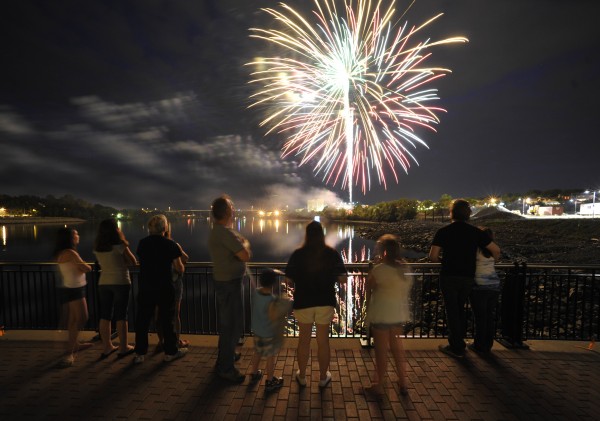 Spectators take in Fourth of July fireworks on Bangor's waterfront in 2010. Spectators take in Fourth of July fireworks on Bangor's waterfront in 2010.