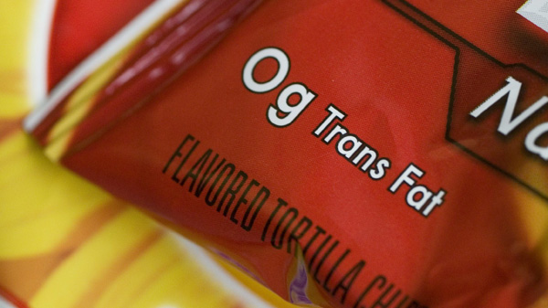 Blood levels of trans fat declined 58 percent from 2000 to 2008. FDA began requiring trans-fat labeling in 2003. Blood levels of trans fat declined 58 percent from 2000 to 2008. FDA began requiring trans-fat labeling in 2003.