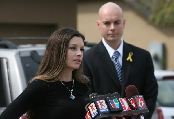 Tonya Perdomo, wife of missing firefighter Jerry Perdomo, talks to reporters during a press conference at the Perdomo home in Orange City, Fla., Monday, Feb. 27, 2012. Jerry Perdomo is a Seminole County Firefighter and disappered while on a trip to Maine two weeks ago. Tonya Perdomo, wife of missing firefighter Jerry Perdomo, talks to reporters during a press conference at the Perdomo home in Orange City, Fla., Monday, Feb. 27, 2012. Jerry Perdomo is a Seminole County Firefighter and disappered while on a trip to Maine two weeks ago.