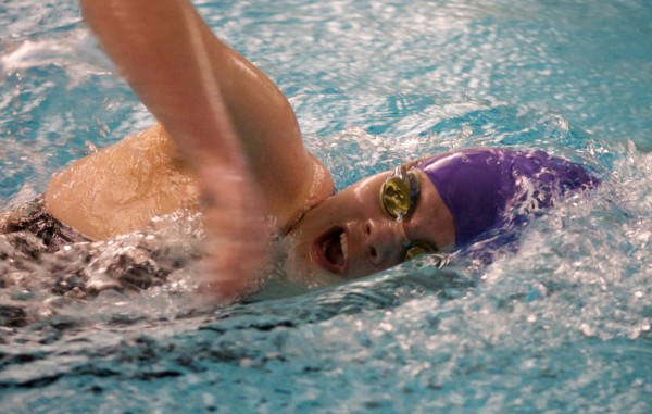Senior Caitlin Swalec of Hampden Academy competes in the 200 yard freestyle at the 2012 Maine High School Girls State Swimming and Diving Championships at Bowdoin College in Brunswick Tuesday night, Feb. 21, 2012. Senior Caitlin Swalec of Hampden Academy competes in the 200 yard freestyle at the 2012 Maine High School Girls State Swimming and Diving Championships at Bowdoin College in Brunswick Tuesday night, Feb. 21, 2012.