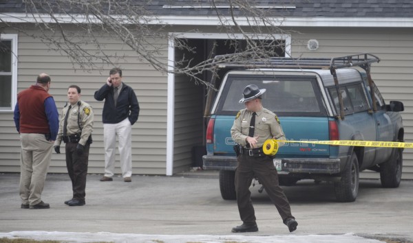 A deputy with the Penobscot County Sheriffs Office cordons the area where Thursday morning shootings took place in Hermon. A deputy with the Penobscot County Sheriffs Office cordons the area where Thursday morning shootings took place in Hermon.