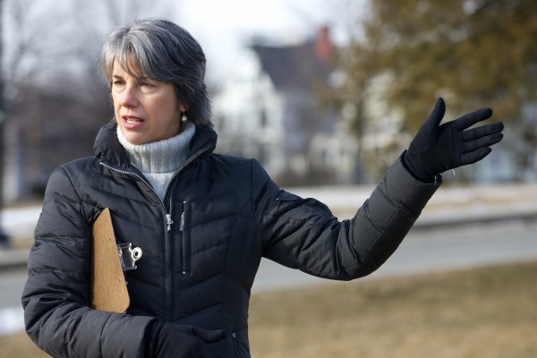 Diane Davison, president of Friends of the Eastern Promenade, describes her group's plan to rehabilitate Portland's Fort Allen Park Tuesday morning, Feb. 14, 2012. Diane Davison, president of Friends of the Eastern Promenade, describes her group's plan to rehabilitate Portland's Fort Allen Park Tuesday morning, Feb. 14, 2012.