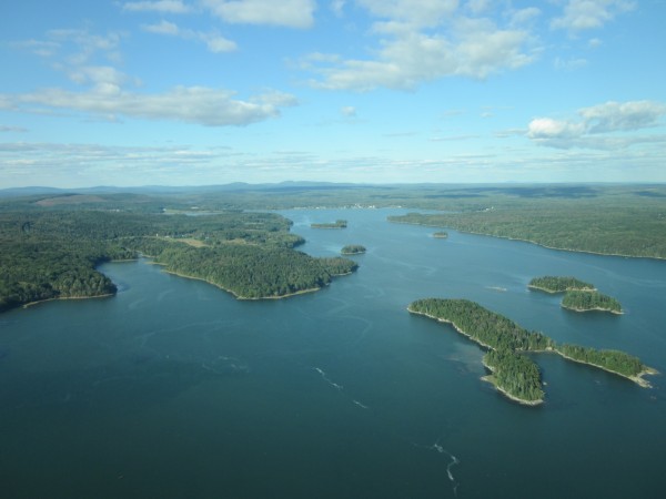 This aerial shot shows the Bagaduce River watershed on Blue Hill peninsula, looking north toward Penobscot. Three land trusts recently received $1 million in federal matching funds for 13 conservation projects in the watershed. This aerial shot shows the Bagaduce River watershed on Blue Hill peninsula, looking north toward Penobscot. Three land trusts recently received $1 million in federal matching funds for 13 conservation projects in the watershed.