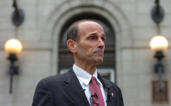 Former Maine Gov. John Baldacci held a press conference on the steps of Bangor City Hall Wednesday, March 14, 2012, announcing he would not seek a seat in the U.S. Senate. Former Maine Gov. John Baldacci held a press conference on the steps of Bangor City Hall Wednesday, March 14, 2012, announcing he would not seek a seat in the U.S. Senate.
