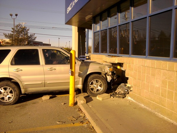 Members of the Bangor police and fire departments responded at about 8 a.m. Friday to an accident at the Rite Aid on Broadway Avenue. Members of the Bangor police and fire departments responded at about 8 a.m. Friday to an accident at the Rite Aid on Broadway Avenue.