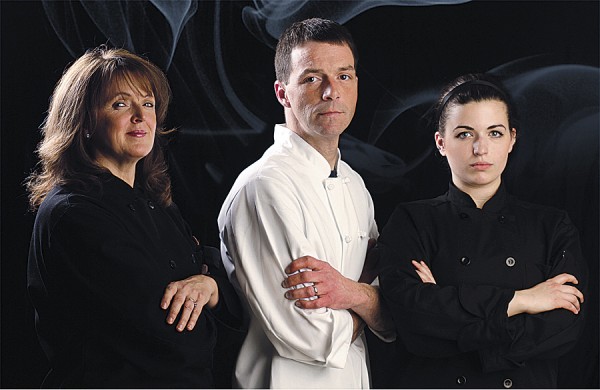 The three local professional chefs competing in the Maine Chef Challenge are (from left to right) Laurie Turner, Jason Payne, and Meghan Woodbury. Each chef will compete with a team of three sous chefs in a test of skill and creativity to benefit the Eastern Maine Community Colleges Maine Hospitality Institute. This is the first year that Eastern Maine Community College has held the Maine Chefs Challenge. The three local professional chefs competing in the Maine Chef Challenge are (from left to right) Laurie Turner, Jason Payne, and Meghan Woodbury. Each chef will compete with a team of three sous chefs in a test of skill and creativity to benefit the Eastern Maine Community Colleges Maine Hospitality Institute. This is the first year that Eastern Maine Community College has held the Maine Chefs Challenge.