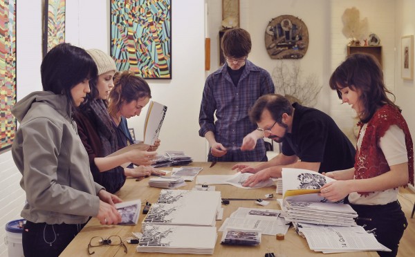 Bound to be different is the new literary magazine Tarratine. Members of the arts group Kierie (from left to right), Kat, Denise, Scott, Tony and Louise stitch the first edition together at a work session Wednesday, March 14, 2012 in Bangor. Bound to be different is the new literary magazine Tarratine. Members of the arts group Kierie (from left to right), Kat, Denise, Scott, Tony and Louise stitch the first edition together at a work session Wednesday, March 14, 2012 in Bangor.