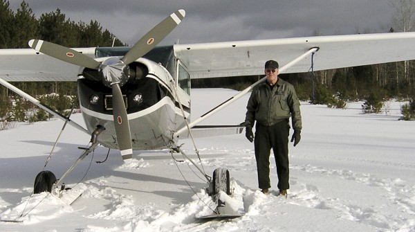 This January 2007 photo released by the Maine Department of Inland Fisheries and Wildlife shows Daryl Gordon standing next to a plane (not the plane in which he crashed) on a frozen lake. This January 2007 photo released by the Maine Department of Inland Fisheries and Wildlife shows Daryl Gordon standing next to a plane (not the plane in which he crashed) on a frozen lake.