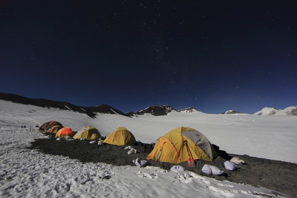 A group of University of Maine climate change scientists recently returned from a trip to Chile, where they climbed a volcano and took ice core samples from a glacier peak. A group of University of Maine climate change scientists recently returned from a trip to Chile, where they climbed a volcano and took ice core samples from a glacier peak.