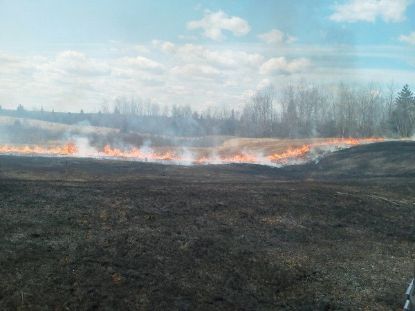Maine Forest Service Rangers at the scene of a wildfire near the town of Medway that, as of Sunday, April 15, 2012, had burned 32 acres of grass, brush and timber. Maine Forest Service Rangers at the scene of a wildfire near the town of Medway that, as of Sunday, April 15, 2012, had burned 32 acres of grass, brush and timber.