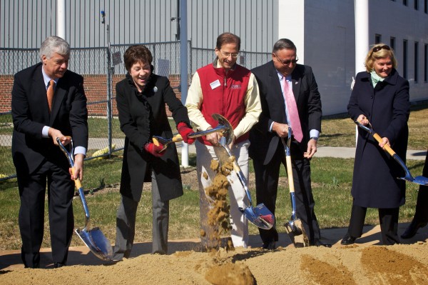 Dignitaries ceremonially break ground at a multimillion dollar expansion project for Idexx Laboratories in Westbrook on Tuesday, April 3, 2012. From left are U.S. Rep. Mike Michaud, U.S. Sen. Susan Collins, IDEXX CEO Jonathan Ayers, Gov. Paul LePage and U.S. Rep. Chellie Pingree. Dignitaries ceremonially break ground at a multimillion dollar expansion project for Idexx Laboratories in Westbrook on Tuesday, April 3, 2012. From left are U.S. Rep. Mike Michaud, U.S. Sen. Susan Collins, IDEXX CEO Jonathan Ayers, Gov. Paul LePage and U.S. Rep. Chellie Pingree.