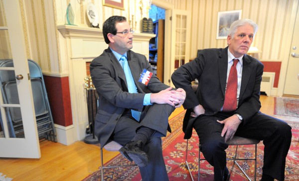 Carroll Conley executive director and the Rev. Bob Emrich chairman of board of directors of the Christian Civic League of Maine. Carroll Conley executive director and the Rev. Bob Emrich chairman of board of directors of the Christian Civic League of Maine.
