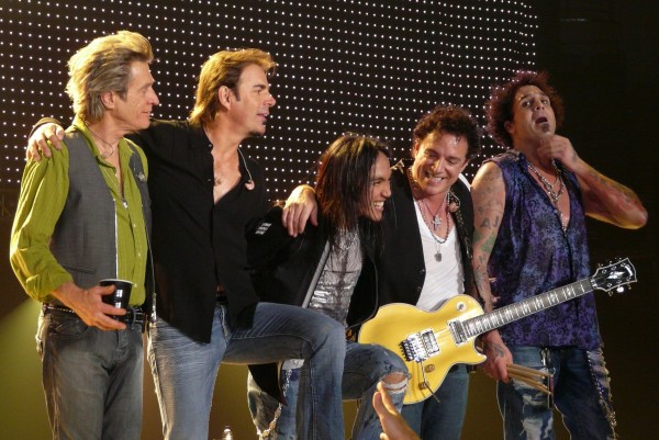 Journey performs in Minneapolis, Minn., in September 2008. Members include Ross Valory (from left), Jonathan Cain, Arnel Pineda, Neal Schon and Deen Castronovo. Journey performs in Minneapolis, Minn., in September 2008. Members include Ross Valory (from left), Jonathan Cain, Arnel Pineda, Neal Schon and Deen Castronovo.
