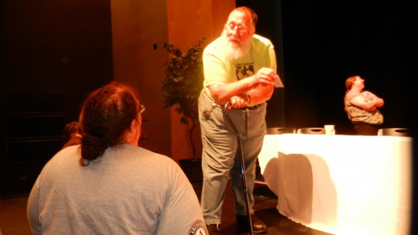 Loren, a retired state employee from Surry, talks about the difficulties of obtaining prescription medication for his wife during Wednesday night's Faces of the Poor presentation at Husson University in Bangor on May 23, 2012. Loren, a retired state employee from Surry, talks about the difficulties of obtaining prescription medication for his wife during Wednesday night's Faces of the Poor presentation at Husson University in Bangor on May 23, 2012.