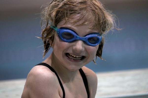 Lori Anne Madison, 6, shown at a recent swim practice, is the youngest contestant to advance to the national level of the Scripps National Spelling Bee. Lori Anne Madison, 6, shown at a recent swim practice, is the youngest contestant to advance to the national level of the Scripps National Spelling Bee.