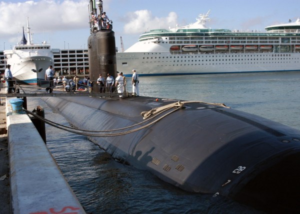 In this April 26, 2004 photo provided by the U.S. Navy, the USS Miami SSN 755, homeported in Groton, Conn. arrives in port in Fort Lauderdale, Fla. In this April 26, 2004 photo provided by the U.S. Navy, the USS Miami SSN 755, homeported in Groton, Conn. arrives in port in Fort Lauderdale, Fla.