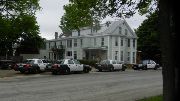 Bangor police converge on an Essex Street apartment building after receiving a report of a possible stabbing shortly before 4 p.m. on Friday, May 25, 2012. Bangor police converge on an Essex Street apartment building after receiving a report of a possible stabbing shortly before 4 p.m. on Friday, May 25, 2012.