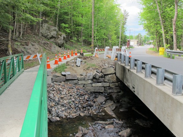 A truck hauling trash to the Bar Harbor transfer station went off of the road and crashed into Cromwell Harbor Brook on Sunday, May 27, 2012. The driver was injured in the accident and an unknown amount of diesel fuel leaked into the stream. A truck hauling trash to the Bar Harbor transfer station went off of the road and crashed into Cromwell Harbor Brook on Sunday, May 27, 2012. The driver was injured in the accident and an unknown amount of diesel fuel leaked into the stream.