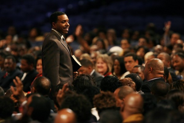 The Rev. Creflo Dollar gives his Wednesday night service at World Changers Church International, in College Park, Ga. Dollar has been arrested after authorities say he slightly hurt his 15-year-old daughter in a fight at his metro Atlanta home. The Rev. Creflo Dollar gives his Wednesday night service at World Changers Church International, in College Park, Ga. Dollar has been arrested after authorities say he slightly hurt his 15-year-old daughter in a fight at his metro Atlanta home.