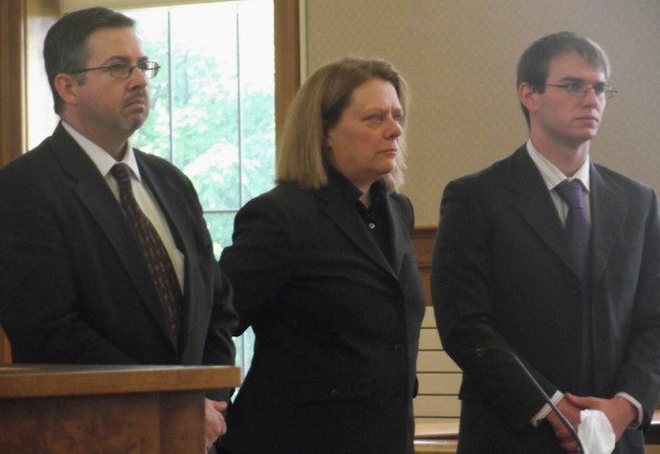 Thayne Ormsby (far right) listens in Aroostook County Superior Court in Houlton on Thursday, June 7, 2012, as he is sentenced to life imprisonment on each count for the killings of three people in Amity on June 22, 2010. Next to Ormsby are his attorneys, James Dunleavy and Sarah LeClaire. Thayne Ormsby (far right) listens in Aroostook County Superior Court in Houlton on Thursday, June 7, 2012, as he is sentenced to life imprisonment on each count for the killings of three people in Amity on June 22, 2010. Next to Ormsby are his attorneys, James Dunleavy and Sarah LeClaire.