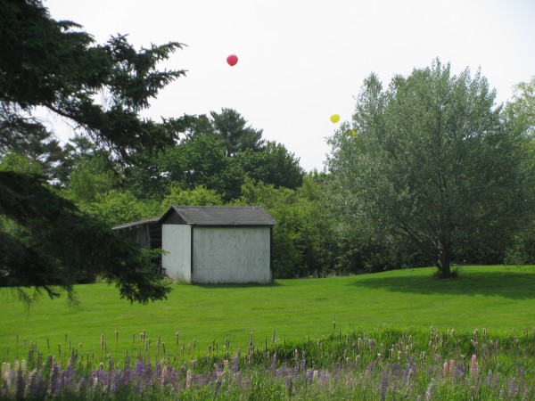 The test balloons used to gather visual data on the controversial proposed LPG tank project loomed off Old Route 1, about a quarter mile away from the project site in the Mack Point industrial zone. The test balloons used to gather visual data on the controversial proposed LPG tank project loomed off Old Route 1, about a quarter mile away from the project site in the Mack Point industrial zone.