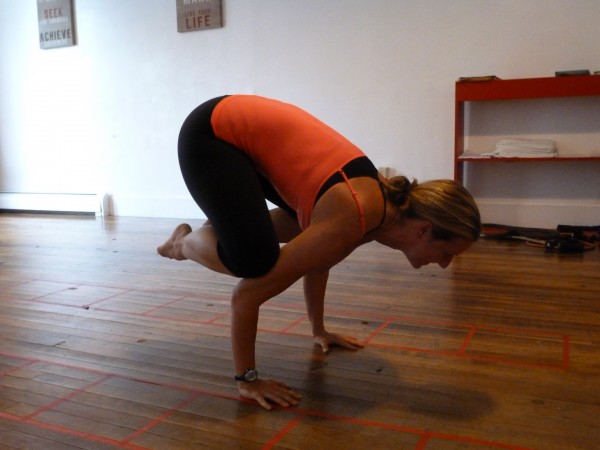 Hilery Hutchinson, 30, of Owls Head, strikes a yoga pose in her gym, Sphere, in Rockland. Hilery Hutchinson, 30, of Owls Head, strikes a yoga pose in her gym, Sphere, in Rockland.