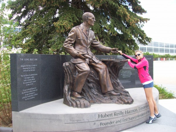 A camera card with 360 or so images of a family's vacation was found at the Bangor Civic Center, possibly while voting during the November 2010 elections. The camera was handed over to Deputy Registrar of Voters Mike Gleason who is trying to locate the owners. One of the photos shows a young woman holding hands with the Hubert Harmon statue at the Air Force Academy in Colorado. A camera card with 360 or so images of a family's vacation was found at the Bangor Civic Center, possibly while voting during the November 2010 elections. The camera was handed over to Deputy Registrar of Voters Mike Gleason who is trying to locate the owners. One of the photos shows a young woman holding hands with the Hubert Harmon statue at the Air Force Academy in Colorado.