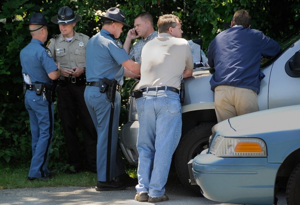 State police and Penobscot County sheriff's deputies converge at Glenburn School on Hudson Road Monday morning, July 9, 2012. State police and Penobscot County sheriff's deputies converge at Glenburn School on Hudson Road Monday morning, July 9, 2012.