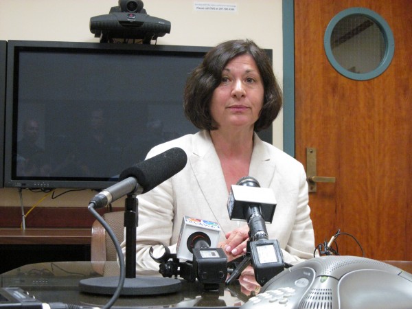 University of Southern Maine President Selma Botman fields questions from reporters Thursday afternoon, July 5, 2012, after announcing she would be leaving the USM post and taking a job in the University of Maine System chancellor's office. University of Southern Maine President Selma Botman fields questions from reporters Thursday afternoon, July 5, 2012, after announcing she would be leaving the USM post and taking a job in the University of Maine System chancellor's office.