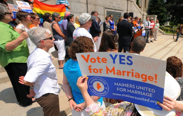 The Mainers United for Marriage held a press conference in Bangor on Wednesday, July 18, 2012. The organization annonced that their coalition has grown to 77 members. The Mainers United for Marriage held a press conference in Bangor on Wednesday, July 18, 2012. The organization annonced that their coalition has grown to 77 members.