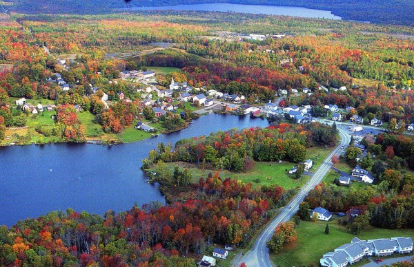 The small town of Monson is seen from the sky in the 1990s. Situated on the Appalachian Trail, Monson has welcomed and aided hikers for decades and became the first Appalachian Trail Community in Maine in the summer of 2012. The small town of Monson is seen from the sky in the 1990s. Situated on the Appalachian Trail, Monson has welcomed and aided hikers for decades and became the first Appalachian Trail Community in Maine in the summer of 2012.