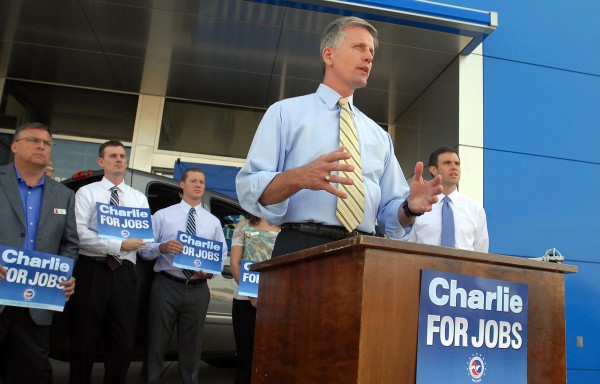 U.S. Senate candidate Charlie Summers holds a press conference with Rob Engstrom, political director for the U.S. Chamber of Commerce, at Quirk Auto Park in Bangor on Tuesday to announce the Chamber's endorsement of Summers. U.S. Senate candidate Charlie Summers holds a press conference with Rob Engstrom, political director for the U.S. Chamber of Commerce, at Quirk Auto Park in Bangor on Tuesday to announce the Chamber's endorsement of Summers.