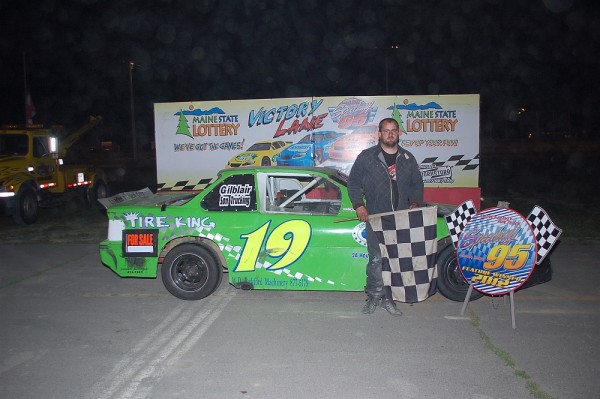 Zach Audet shows off his car in the winners circle after a recent victory at Speedway 95 in Hermon. Zach Audet shows off his car in the winners circle after a recent victory at Speedway 95 in Hermon.