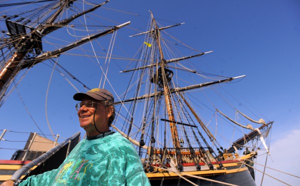 Robin Wallbridge is the captain of the HMS Bounty, the replica ship that was built for the 1962 movie "Mutiny on the Bounty" with Marlon Brando. This Hollywood-verison-ship is 180 feet long, about twice the size of the original ship, and has been featured in several movies. It will be in Belfast and open to the public from Friday, Aug. 10 through Sunday, Aug. 12. Robin Wallbridge is the captain of the HMS Bounty, the replica ship that was built for the 1962 movie "Mutiny on the Bounty" with Marlon Brando. This Hollywood-verison-ship is 180 feet long, about twice the size of the original ship, and has been featured in several movies. It will be in Belfast and open to the public from Friday, Aug. 10 through Sunday, Aug. 12.