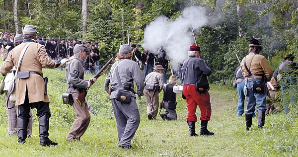Confederate and Union re-enactors will participate in the Aug. 25-26 “We Are Coming, Father Abraham” encampment at the Good Will Hinckley School on Route 201 in Fairfield. The two-day encampment, the largest such event slated for Maine this year, will feature daily battles and skirmishes, a civilian town, and lectures by authors of Civil War-related books. Confederate and Union re-enactors will participate in the Aug. 25-26 “We Are Coming, Father Abraham” encampment at the Good Will Hinckley School on Route 201 in Fairfield. The two-day encampment, the largest such event slated for Maine this year, will feature daily battles and skirmishes, a civilian town, and lectures by authors of Civil War-related books.