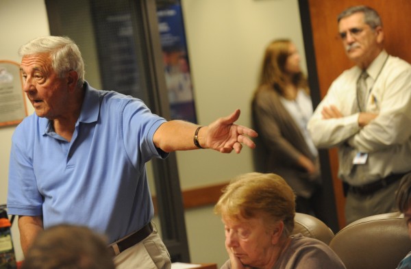 Bangor resident Al Mosca expresses his concerns about Hope House Services' desire to expand their facility during a public forum with local residents, Hope House representatives and city officials Wednesday night, Aug. 29, 2012. Bangor resident Al Mosca expresses his concerns about Hope House Services' desire to expand their facility during a public forum with local residents, Hope House representatives and city officials Wednesday night, Aug. 29, 2012.