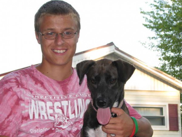 Jason Baldinelli, 17, sits with his husky-terrier mix Sadie on Thursday at their Kidder Avenue home in Dixfield. Sadie found a newborn kitten Wednesday, picked it up in her mouth and carried it home. Thanks to Sadie's efforts and that of several others from Dixfield to Freeport, the kitten is alive and doing well. Jason Baldinelli, 17, sits with his husky-terrier mix Sadie on Thursday at their Kidder Avenue home in Dixfield. Sadie found a newborn kitten Wednesday, picked it up in her mouth and carried it home. Thanks to Sadie's efforts and that of several others from Dixfield to Freeport, the kitten is alive and doing well.