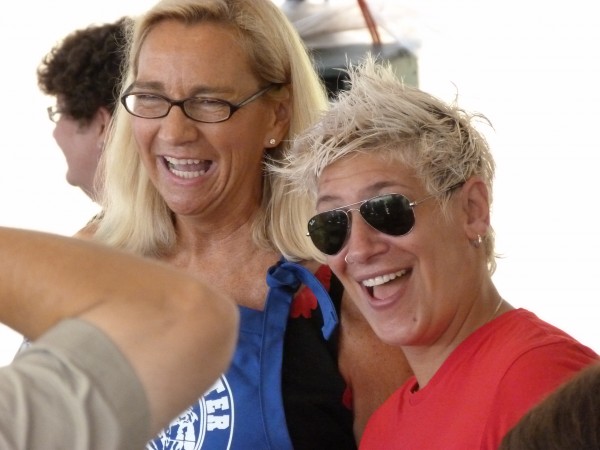 Michele Ragussis (right), chef at The Pearl in Rockland, who recently was a finalist on “Food Network Star," was a judge Friday, Aug. 3, at the Maine Lobster Festival Lobster Cooking Contest. Ragussis was accompanied by contest emcee Louise MacLellan-Ruf. Michele Ragussis (right), chef at The Pearl in Rockland, who recently was a finalist on “Food Network Star," was a judge Friday, Aug. 3, at the Maine Lobster Festival Lobster Cooking Contest. Ragussis was accompanied by contest emcee Louise MacLellan-Ruf.