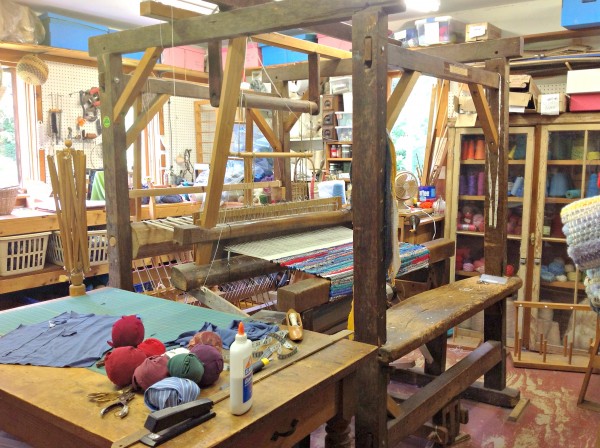 The workspace and loom used by Diane and Wally OBrien of Lincolnville to make rag rugs. The workspace and loom used by Diane and Wally OBrien of Lincolnville to make rag rugs.