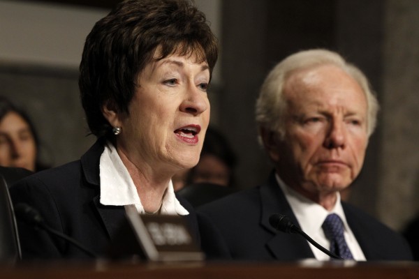 Senate Homeland Security and Governmental Affairs Committee Chairman Sen. Joseph Lieberman, I-Conn, listens as the committee's ranking Republican, Sen. Susan Collins, R-Maine, speaks during the committee's hearing in May on the investigation into the U.S. Secret Service prostitute scandal. Senate Homeland Security and Governmental Affairs Committee Chairman Sen. Joseph Lieberman, I-Conn, listens as the committee's ranking Republican, Sen. Susan Collins, R-Maine, speaks during the committee's hearing in May on the investigation into the U.S. Secret Service prostitute scandal.
