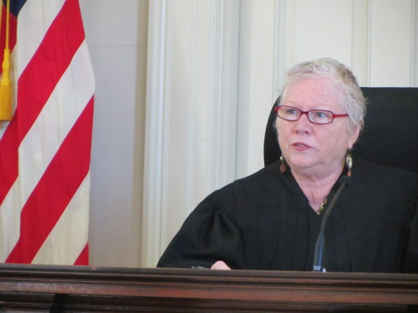 Superior Court Justice Joyce Wheeler denied a defense motion Friday morning to dismiss the promotion of prostitution charge against Mark W. Strong Sr. Superior Court Justice Joyce Wheeler denied a defense motion Friday morning to dismiss the promotion of prostitution charge against Mark W. Strong Sr.