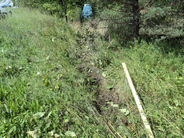 A van, driven by Horace Crawford of Oakland sits in a ditch after a Thursday accident. Crawford was not injured. A van, driven by Horace Crawford of Oakland sits in a ditch after a Thursday accident. Crawford was not injured.