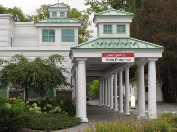 The main entrance for Blue Hill Memorial Hospital in Blue Hill, Maine. The main entrance for Blue Hill Memorial Hospital in Blue Hill, Maine.